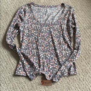 Mudd cropped long-sleeved tee